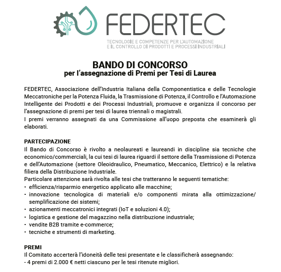 BANDO DI CONCORSO Premi per Tesi di Laurea