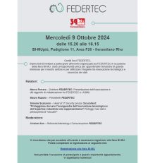 Evento FEDERTEC – 34 BIMU – 9 ottobre 2024