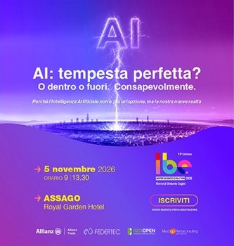 EVENTO “AI: tempesta perfetta? O dentro o fuori consapevolmente” – 5 novembre 2026