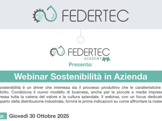 WEBINAR SOSTENIBILITA’ IN AZIENDA – 30 OTTOBRE 2025