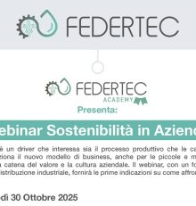 WEBINAR SOSTENIBILITA’ IN AZIENDA – 30 OTTOBRE 2025