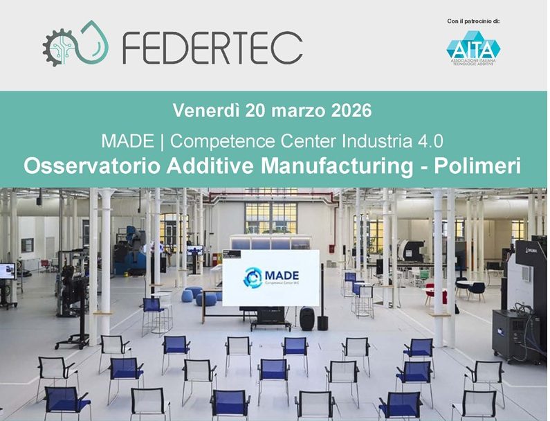 Osservatorio Additive Manufacturing – Polimeri – 20 MARZO 2026
