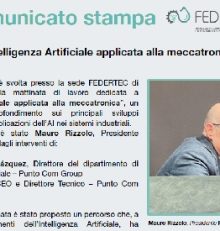 Intelligenza Artificiale applicata alla meccatronica – Comunicato stampa FEDERTEC