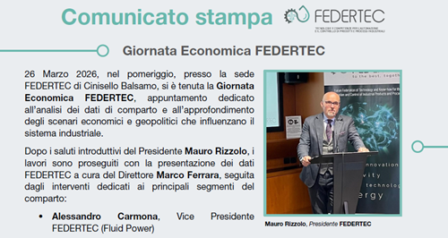 Comunicato stampa FEDERTEC – Dati di settore 2025 complessivamente stabili